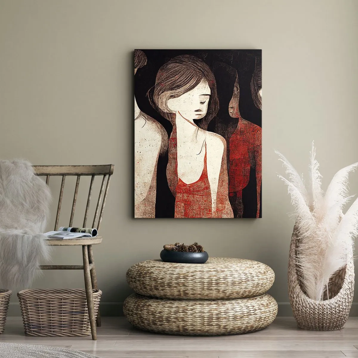 Quadro su tela - Stampe su Tela - Madonne nell'oscurità - 65x120 cm
