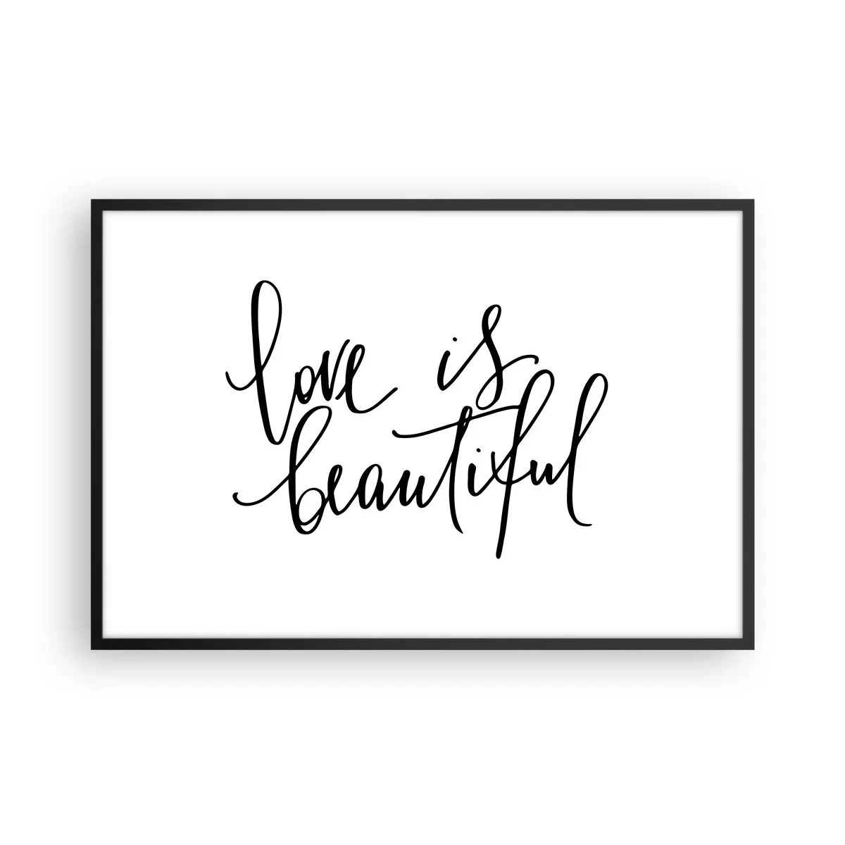 Poster in cornice nera - Leggi e ripeti - 91x61 cm