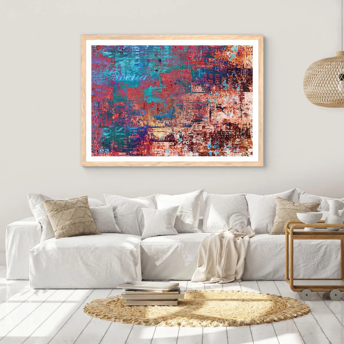 Poster in cornice rovere chiaro - Memoria e dimenticanza - 40x30 cm