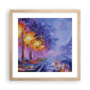 Poster in cornice rovere chiaro - Passeggiata da sogno - 40x40 cm