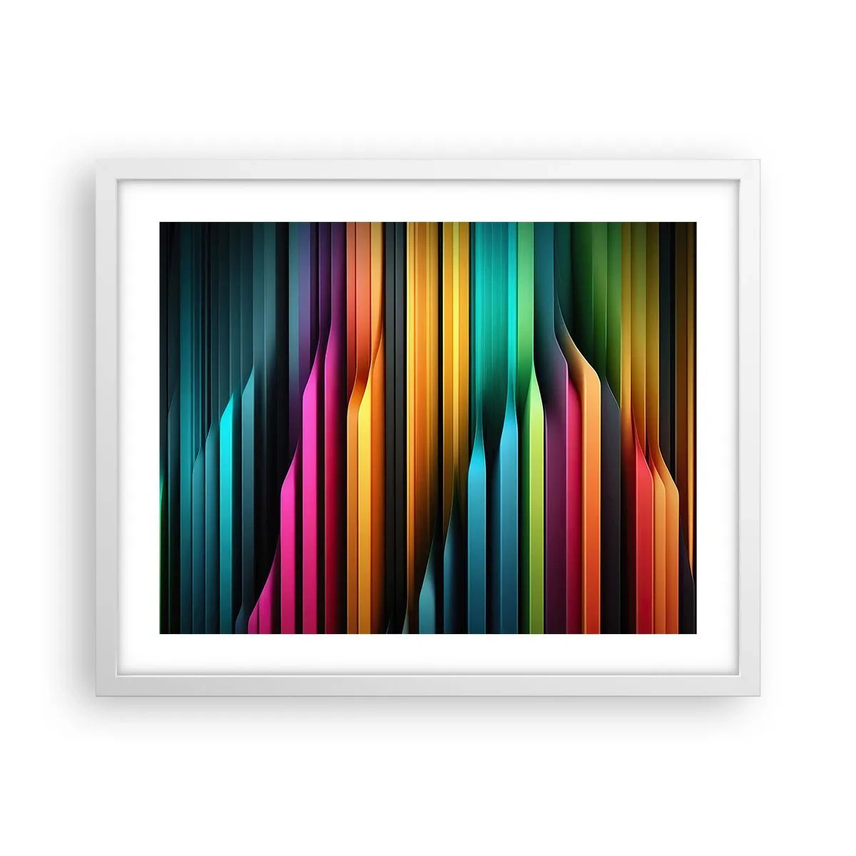 Poster in cornice bianca - Organi di luce - 50x40 cm