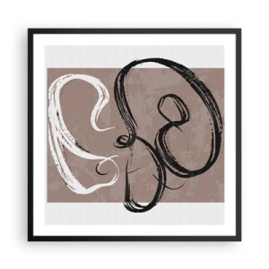 Poster in cornice nera - Composizione: alla ricerca della pienezza - 60x60 cm
