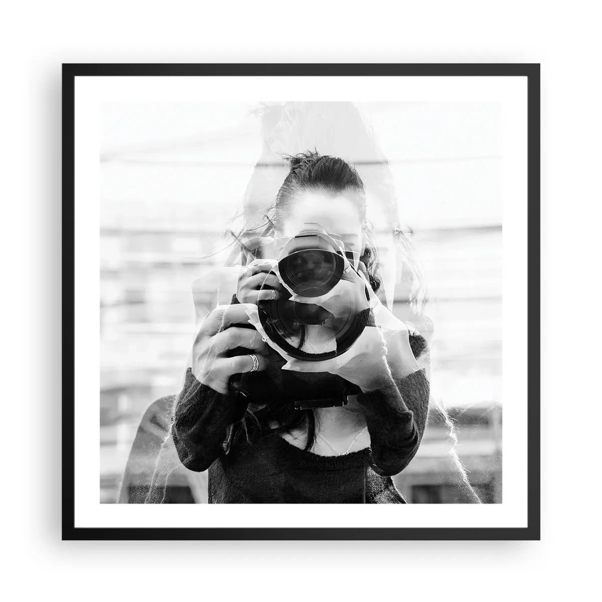 Poster in cornice nera - Il creatore e il materiale - 60x60 cm