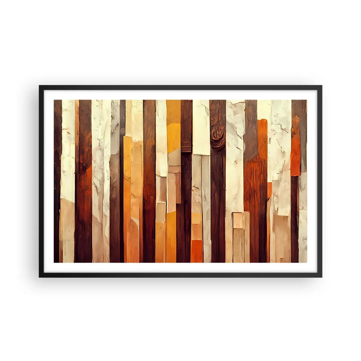 Poster in cornice nera - L'inno dei legni boschivi - 91x61 cm