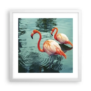 Poster in cornice bianca - Adesso siamo di moda - 40x40 cm