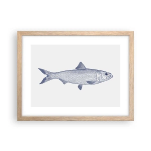 Poster in cornice rovere chiaro - Un saluto dai mari del nord - 40x30 cm