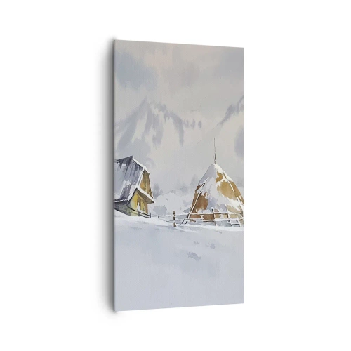 Quadro su tela - Stampe su Tela - Nella valle innevata - 65x120 cm