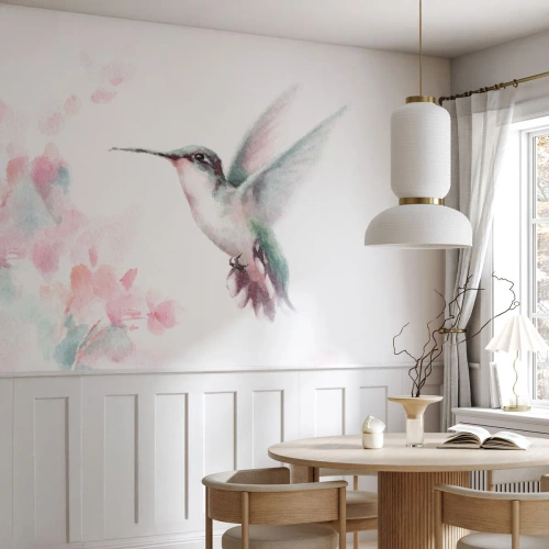 Fotomurali Premium Canvas - Battito immobile - Colibrì, Uccello, Pezzo - 500x350 cm