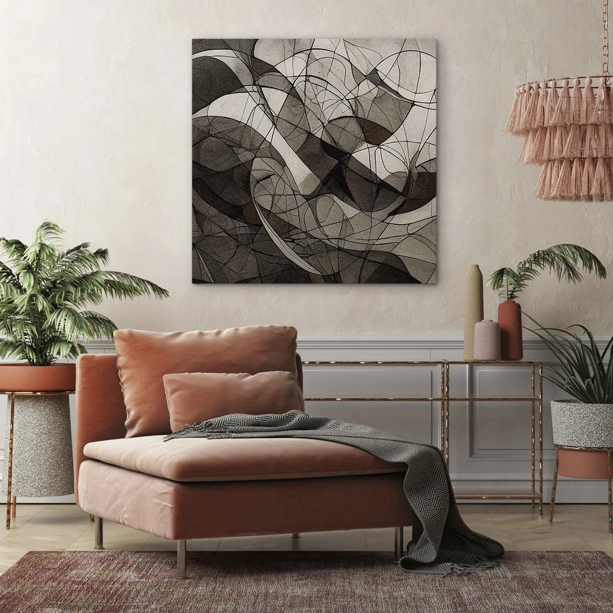 Quadro su tela - Stampe su Tela - La circolazione dei colori della terra - 50x50 cm