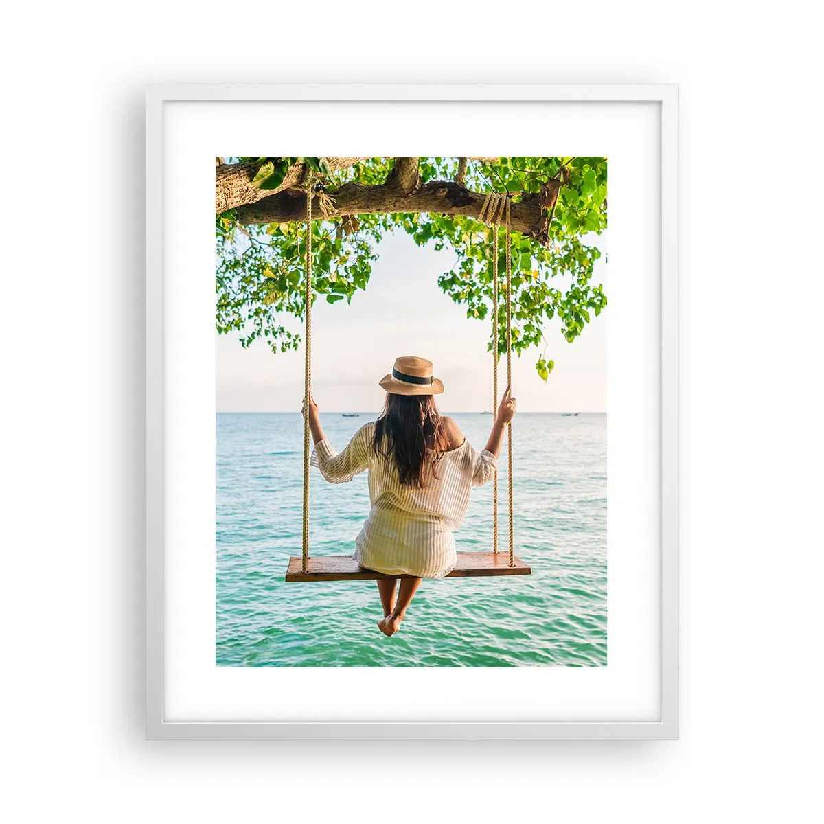 Poster in cornice bianca - La vita è bella - 40x50 cm