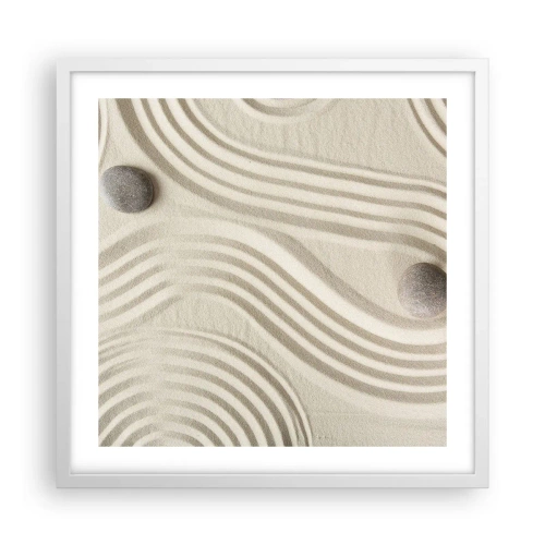 Poster in cornice bianca - Il tocco del calore - 50x50 cm