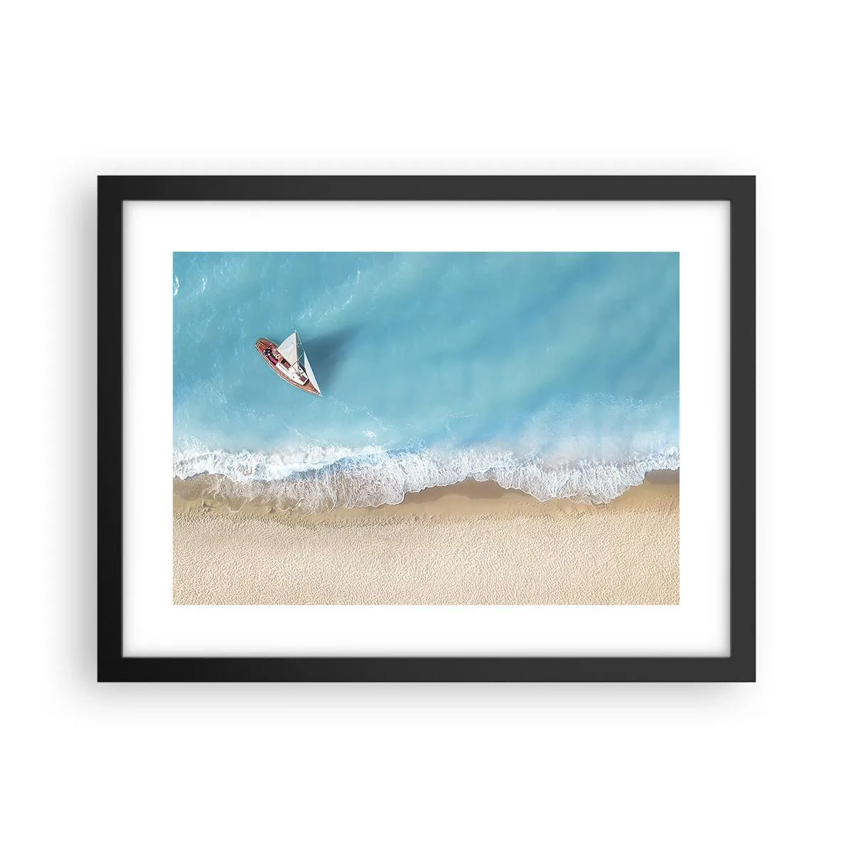 Poster in cornice nera - Al confine del blu e dell'oro - 40x30 cm