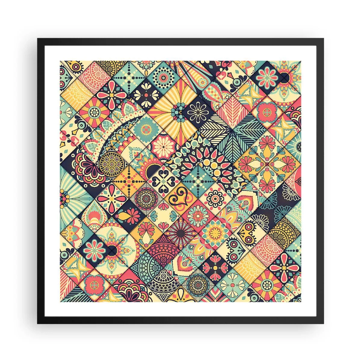 Poster in cornice nera - L'atmosfera del Marocco - 60x60 cm