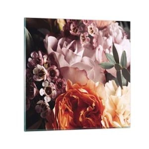 Quadro su vetro - Avvolti dalla bellezza - 40x40 cm