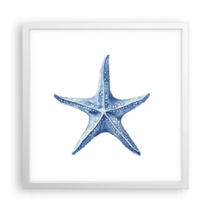 Poster in cornice bianca - Stella marina - 40x40 cm