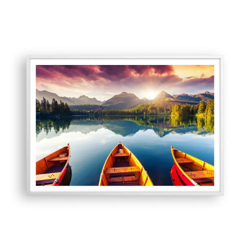 Poster in cornice bianca - Niente contro natura - 100x70 cm