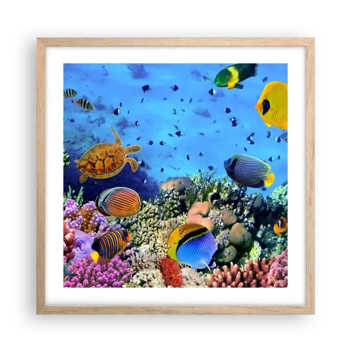 Poster in cornice rovere chiaro - Ma cosa sappiamo della vita... - 50x50 cm