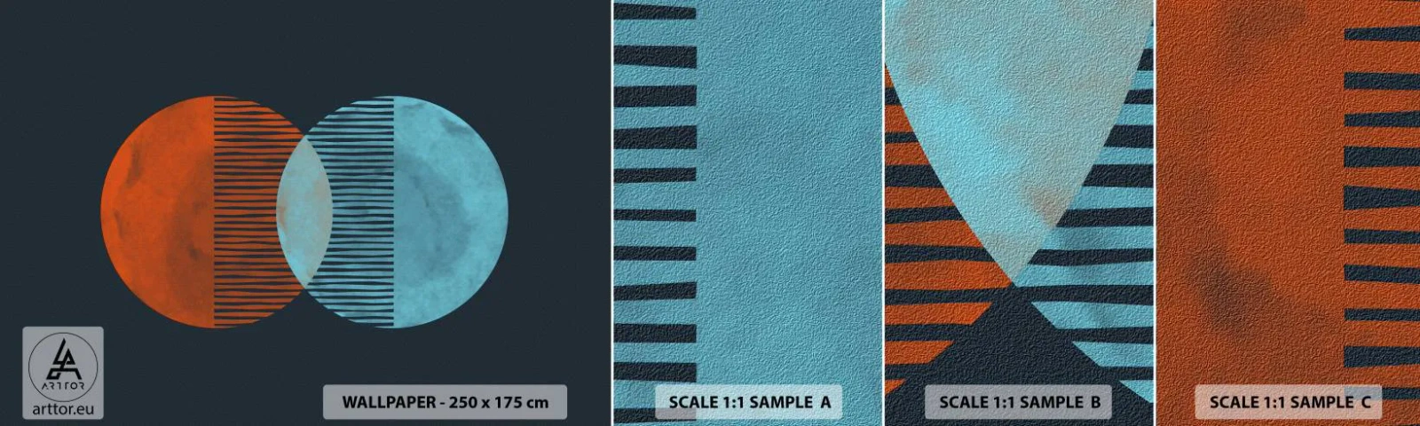 Campione di Fotomurale Adesivo Deluxe Sticker - Fantasia astronomica - Astrazione, Pezzo, Modello moderno - 100x30 cm