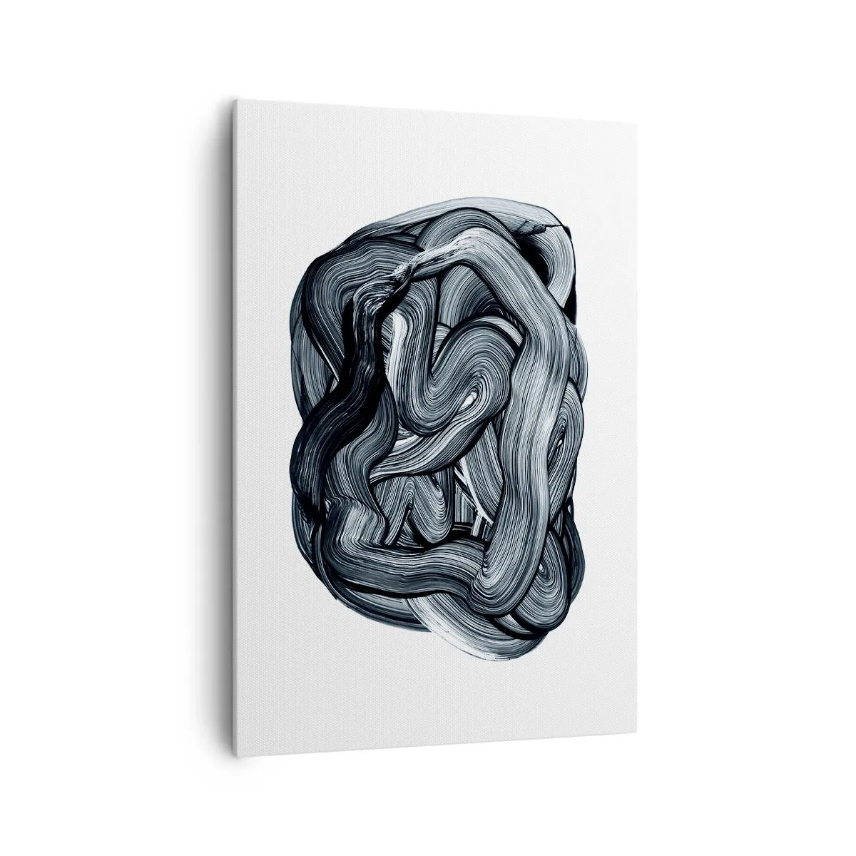 Quadro su tela - Stampe su Tela - Composizione astratta in tonalità di grigio - 70x100cm - Non è così semplice - Decorazione murale moderna per soggiorno e camera da letto ARTTOR