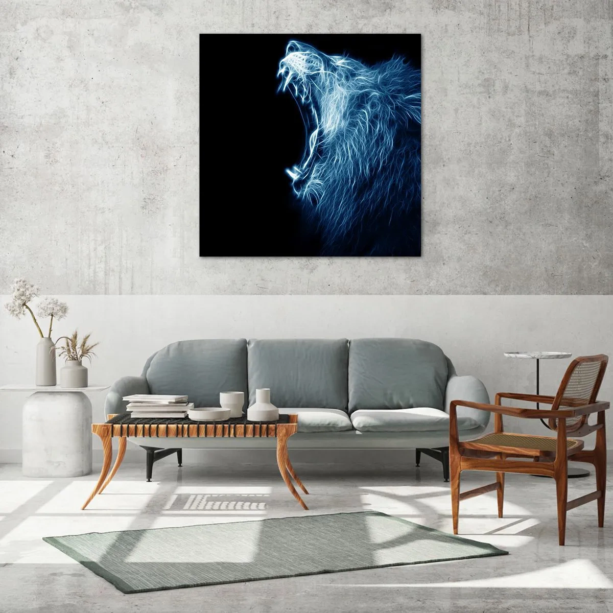 Quadro su vetro - La rabbia infuocata del re - 40x40 cm