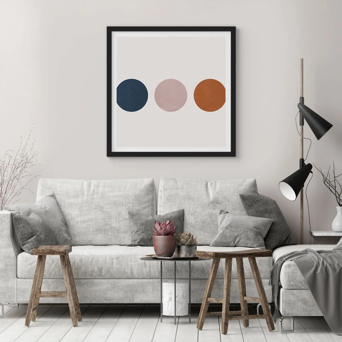 Poster in cornice nera - Simbolo di perfezione - 60x60 cm