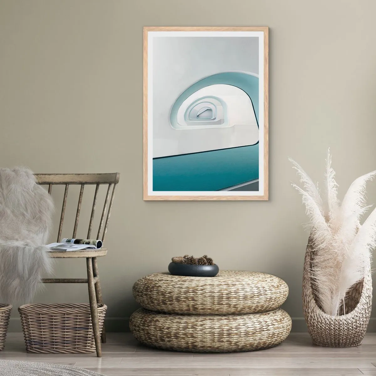 Poster in cornice rovere chiaro - Blu fino in fondo - 30x40 cm