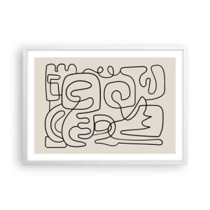 Poster in cornice bianca - Segui il percorso - 70x50 cm