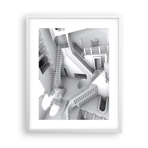 Poster in cornice bianca - Il paradosso dello spazio - 40x50 cm