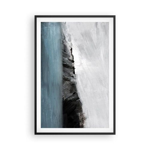 Poster in cornice nera - Acqua-terra: lo scontro degli elementi - 61x91 cm