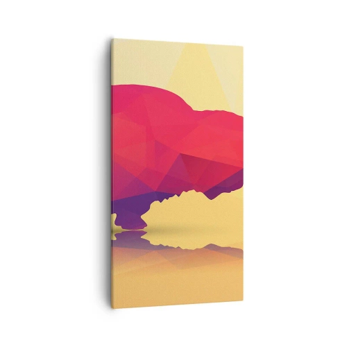 Quadro su tela - Stampe su Tela - La forza del bisonte amaranto - 55x100 cm