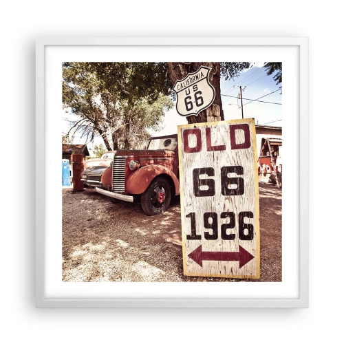 Poster in cornice bianca - La leggenda della provincia americana - 50x50 cm