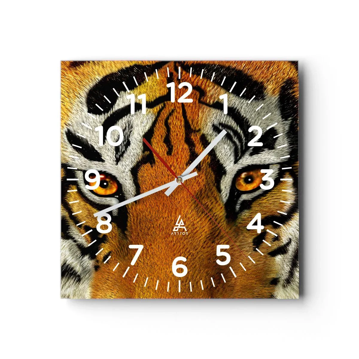 Orologio da parete - Orologio in Vetro - Minacciosa e bella - 30x30 cm