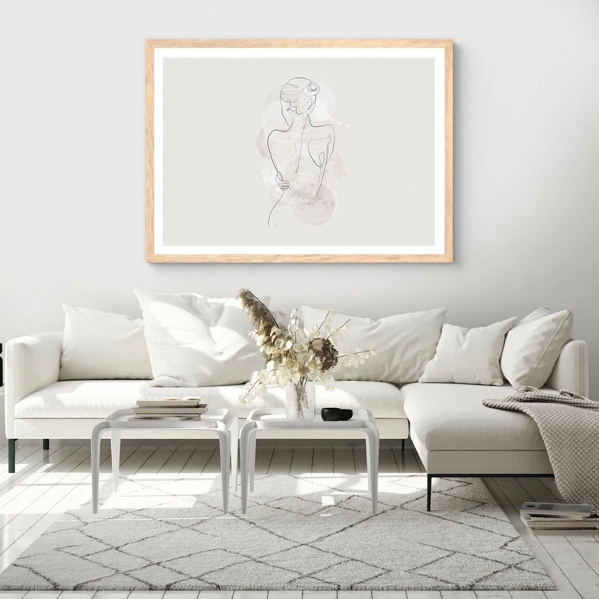 Poster in cornice rovere chiaro - Come uno strumento delicato - 91x61 cm