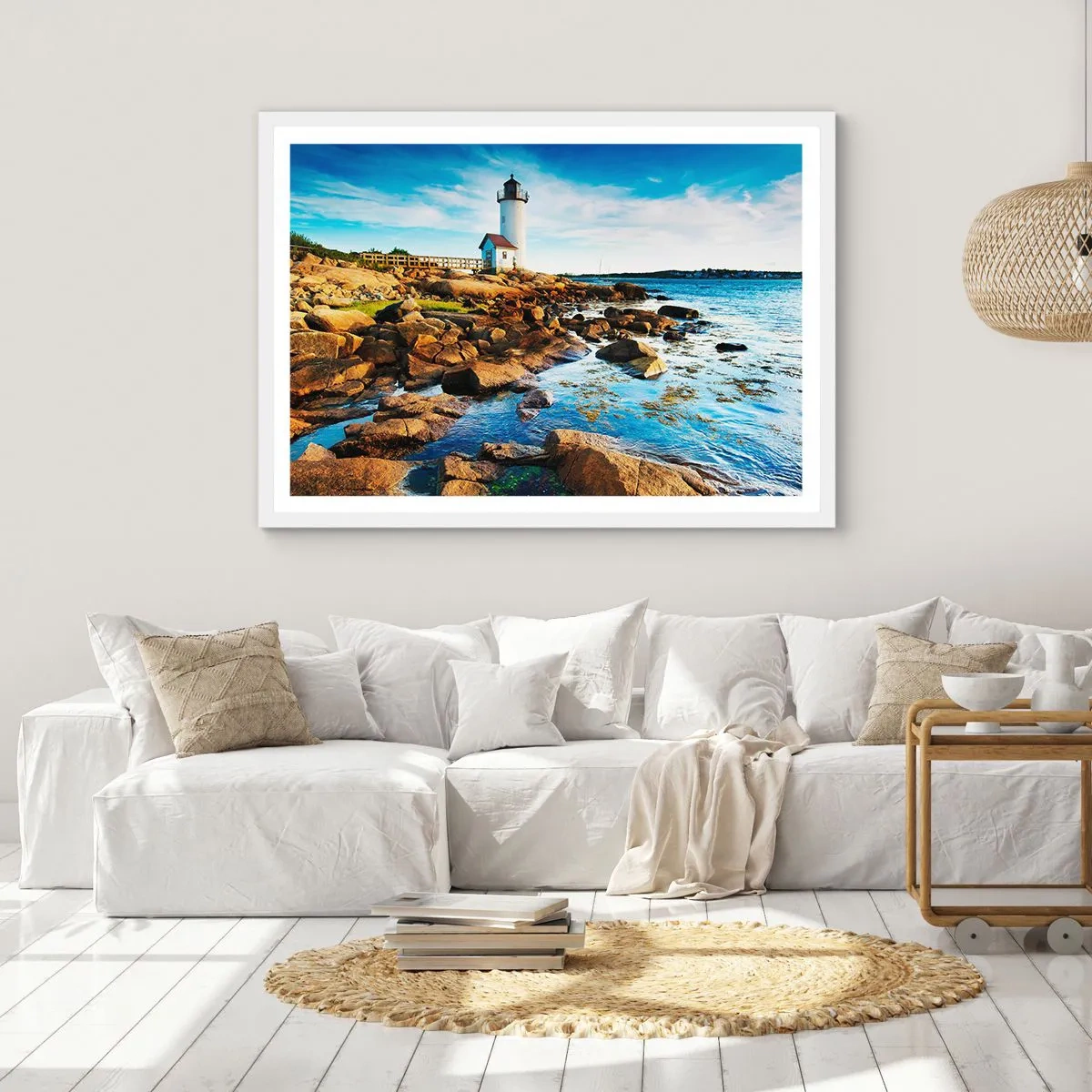 Poster in cornice bianca - Tornate sani e salvi, vi aspetto - 91x61 cm