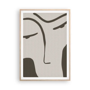 Poster in cornice rovere chiaro - Come un quadro di Modigliani - 70x100 cm