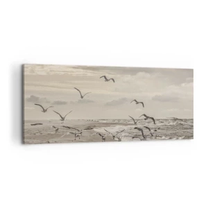 Quadro su tela - Stampe su Tela - Brusio del mare, canto degli uccelli - 120x50 cm