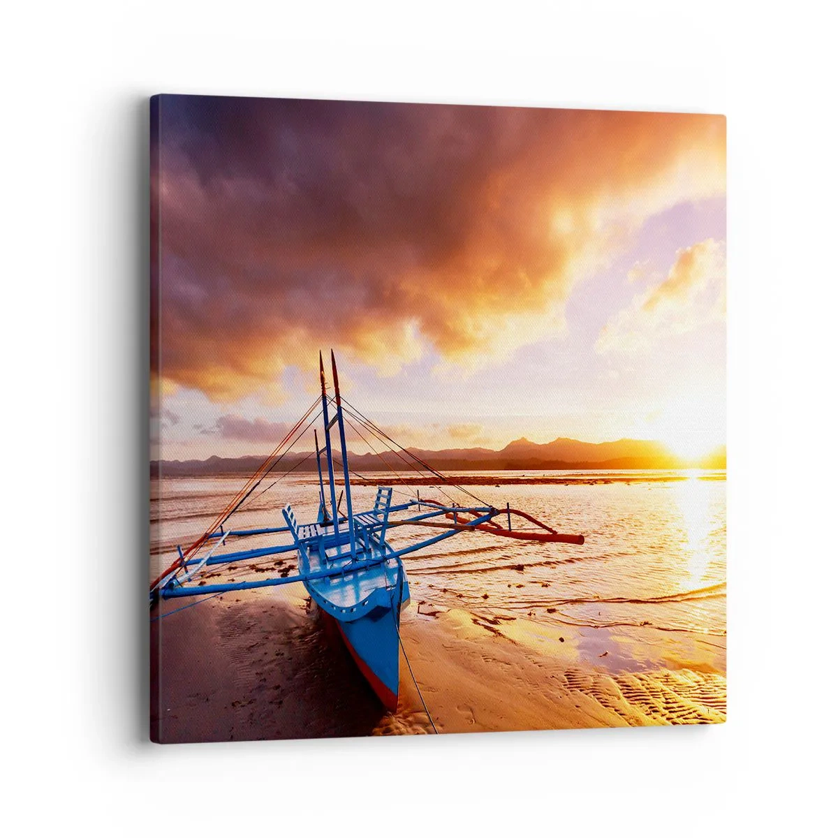 Quadro su tela - Stampe su Tela - Riposo sulla sabbia dopo l'intera giornata - 40x40 cm