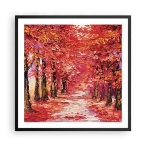 Poster in cornice nera - Impressione d'autunno - 60x60 cm