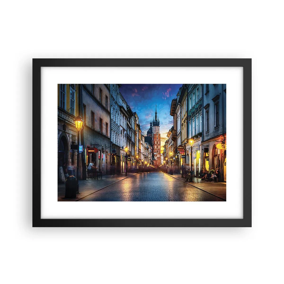 Poster in cornice nera - La magia di Cracovia - 40x30 cm