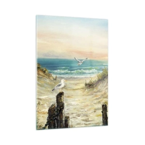 Quadro su vetro - Ritirata senza vento - 50x70cm - Silenzio senza vento - Decorazione murale moderna per soggiorno e camera da letto ARTTOR