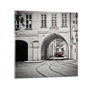 Quadro su vetro - Attraverso il labirinto cittadino - 30x30 cm