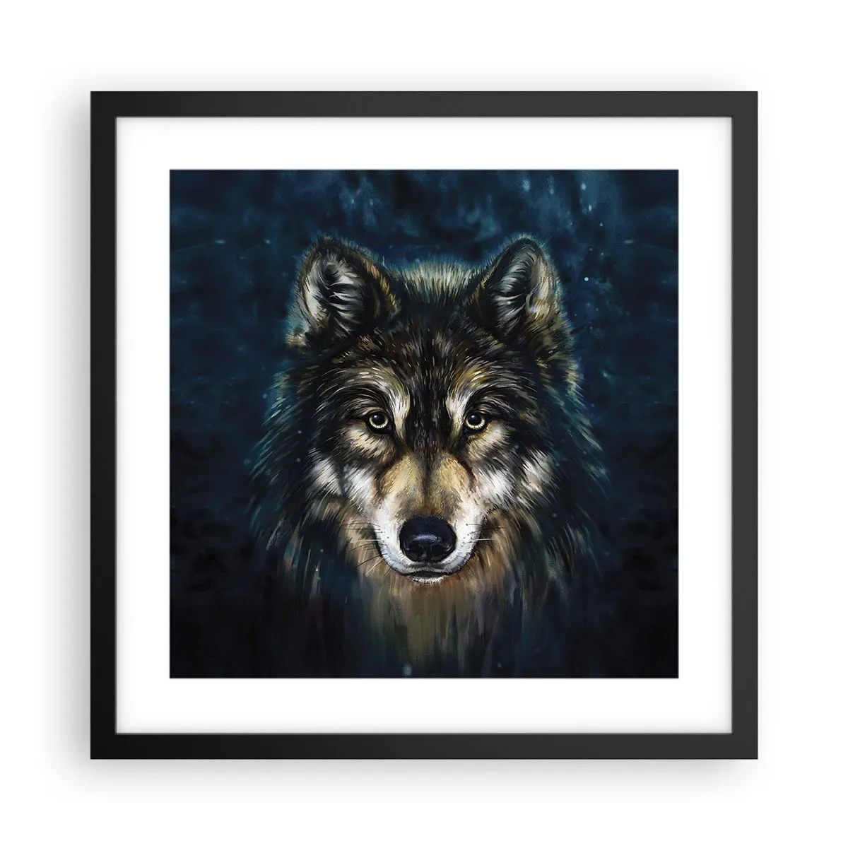 Poster in cornice nera - Alfa? E omega - 40x40 cm