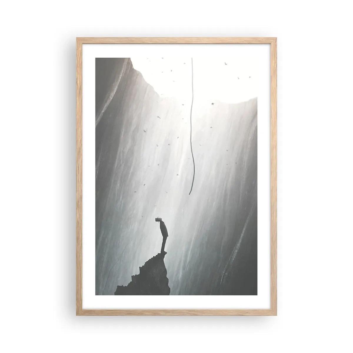 Poster in cornice rovere chiaro - C'è sempre una via d'uscita - 50x70 cm