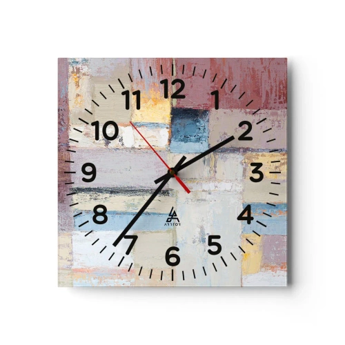Orologio da parete - Orologio in Vetro - La pace della geometria - 40x40 cm