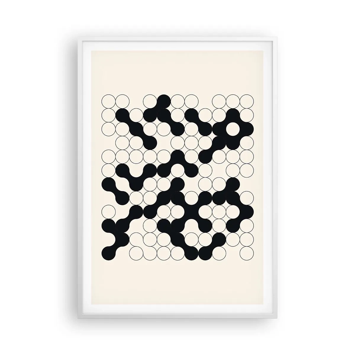 Poster in cornice bianca - Gioco cinese: variazione - 70x100 cm