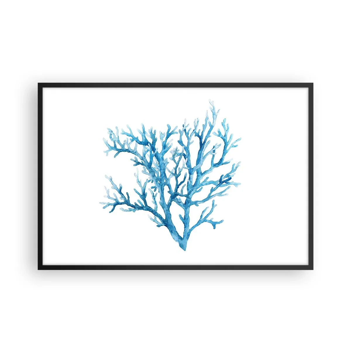 Poster in cornice nera - Filigrana marina - 91x61 cm