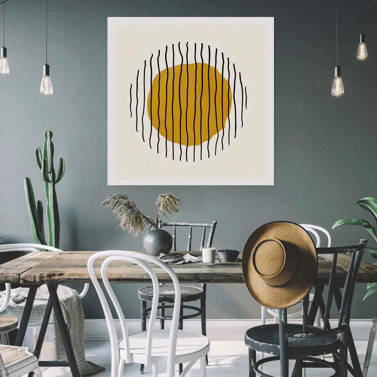 Poster - Astrazione fremente di calore - 40x40 cm