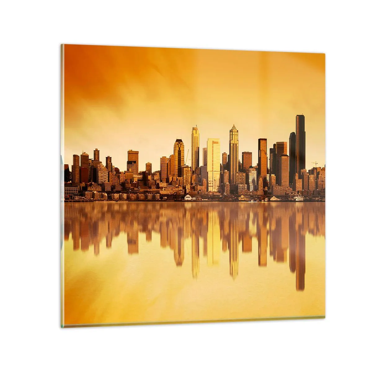 Quadro su vetro - Silenzio della metropoli - 70x70 cm