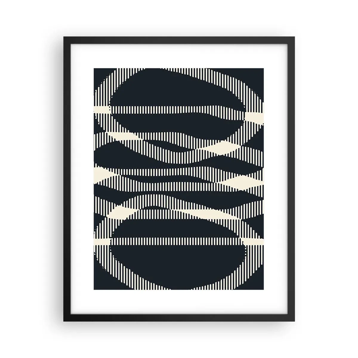 Poster in cornice nera - Tentativo di rompere l'oscurità - 40x50 cm