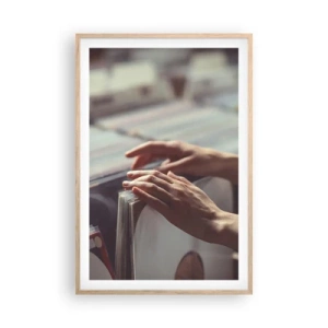 Poster in cornice rovere chiaro - Alla ricerca di emozioni - 61x91 cm